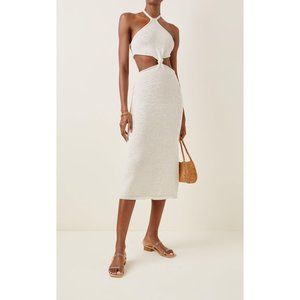 Cult Gaia Cameron Knit Midi Dress in Off white Small